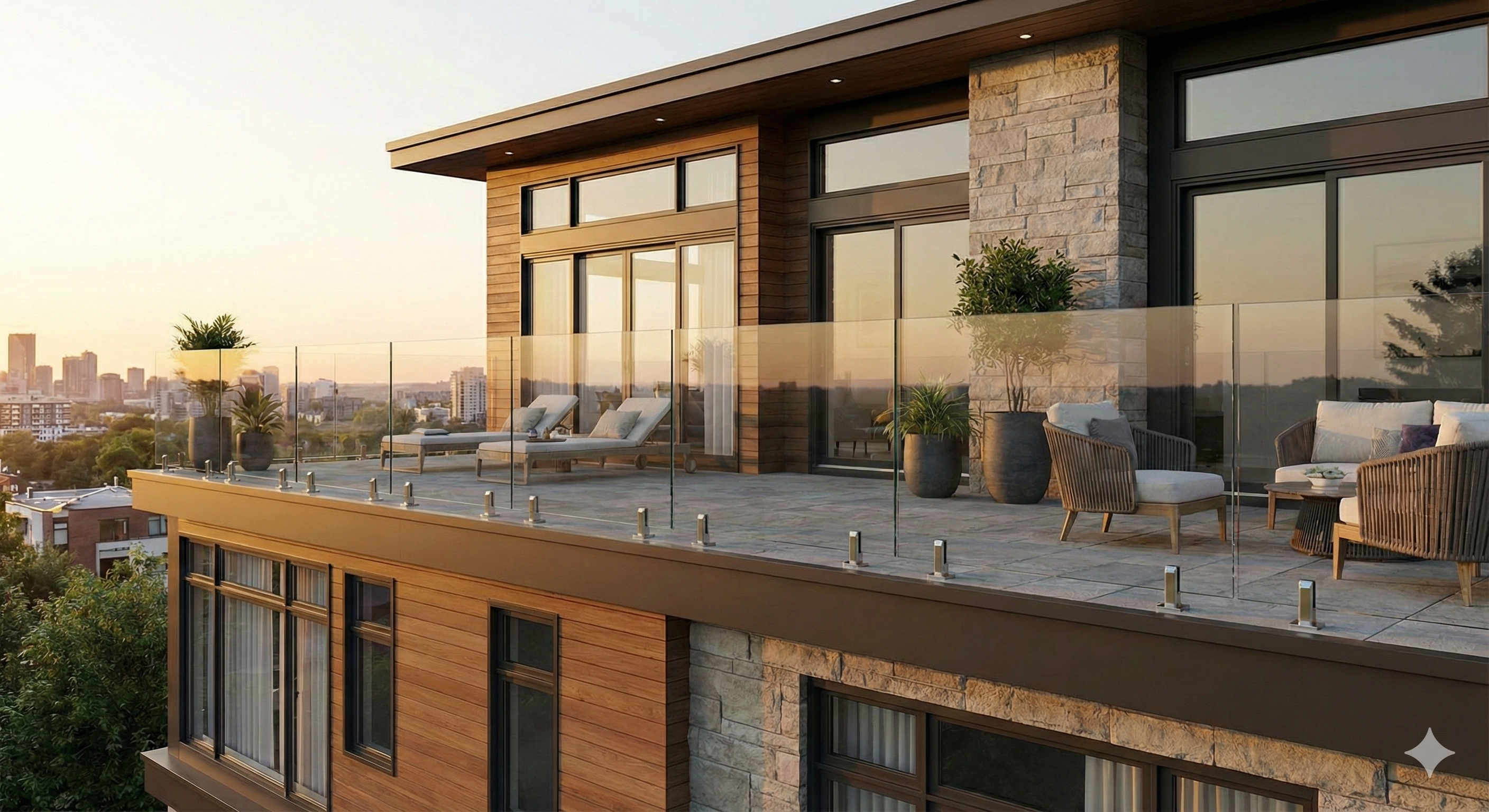 Barandal de Vidrio Templado